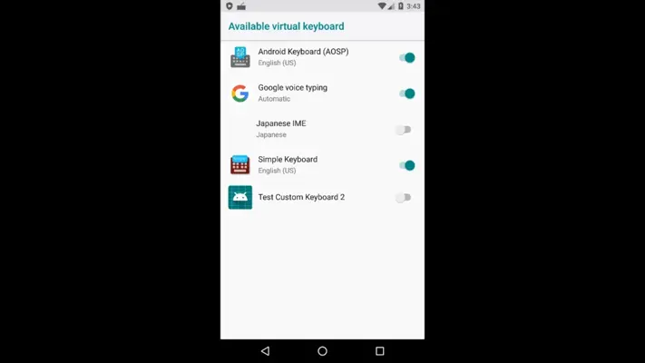 Keyboard Switcher android App screenshot 0