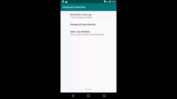 Keyboard Switcher android App screenshot 1